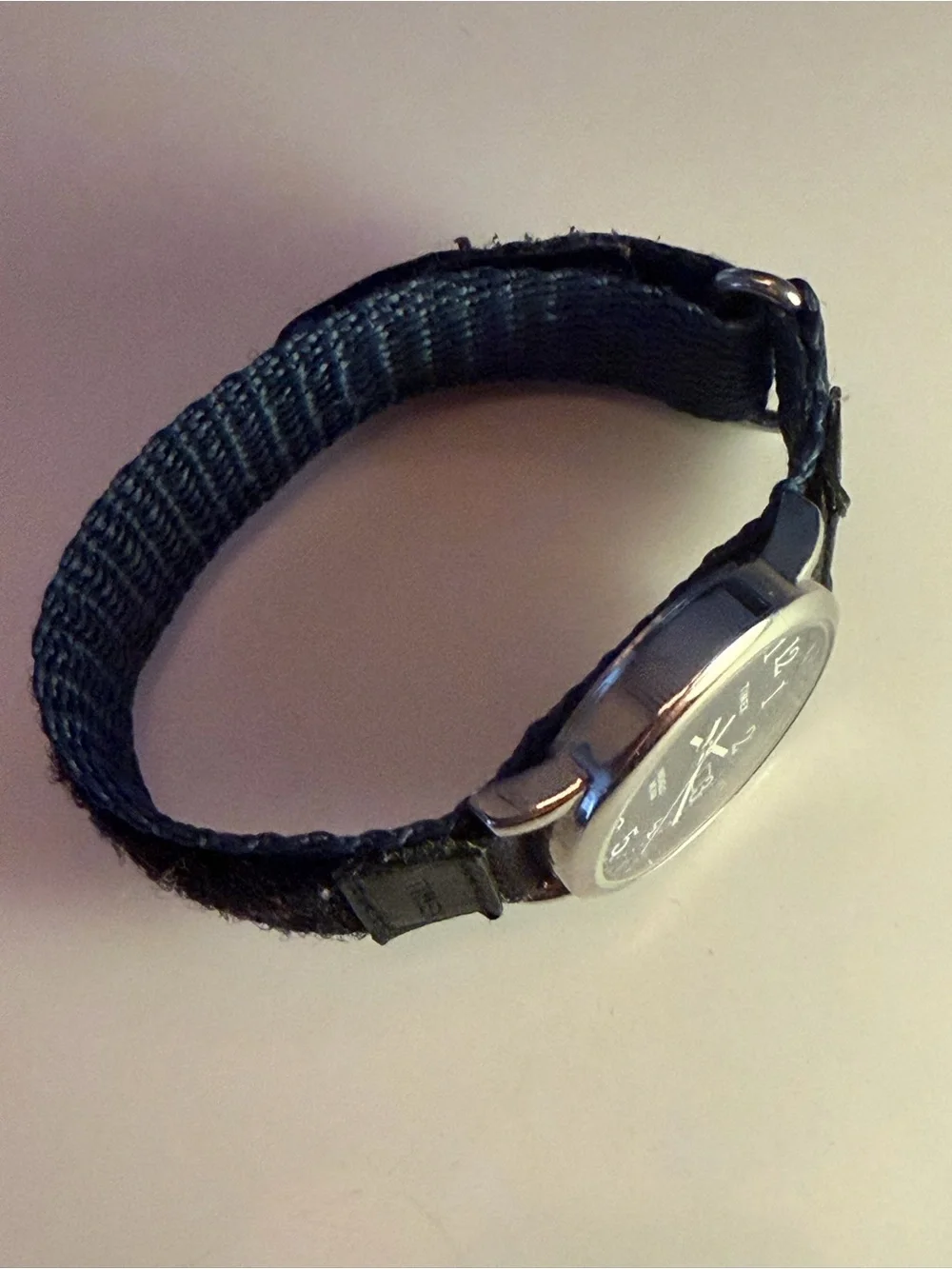 Timex Indiglo Blue Dial Date Watch with Blue NATO Strap - New Battery